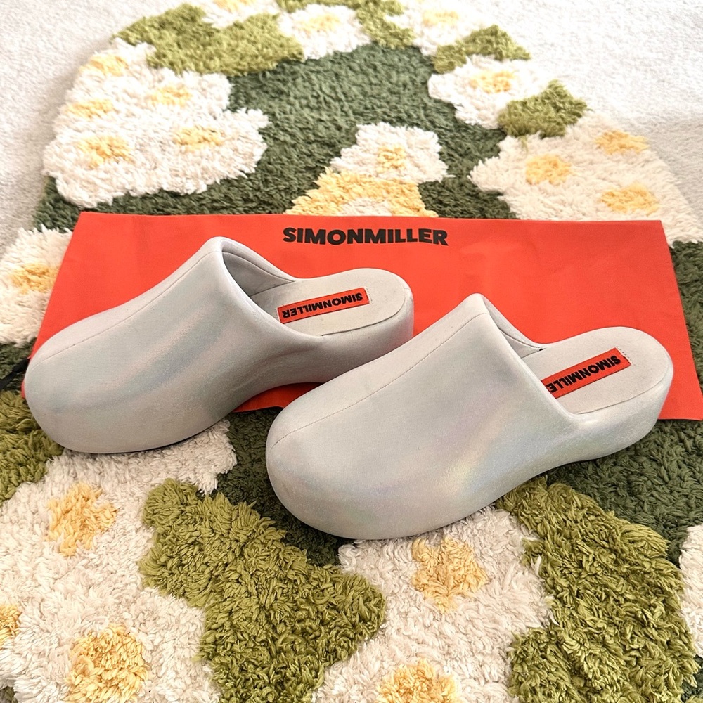 Simon Miller Iridescent Slip-On Mules